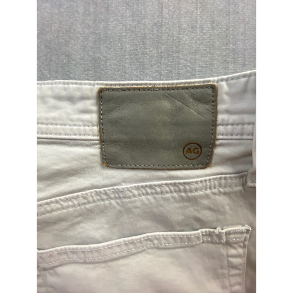 AG Adriano Goldschmied Sudang 32 Slim Straight Pants Mens 34x32 Off White Stone - Picture 5 of 5